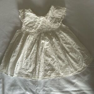 Zara Kids Size 2-3 years White Sleeveless Swiss Dot Shirt